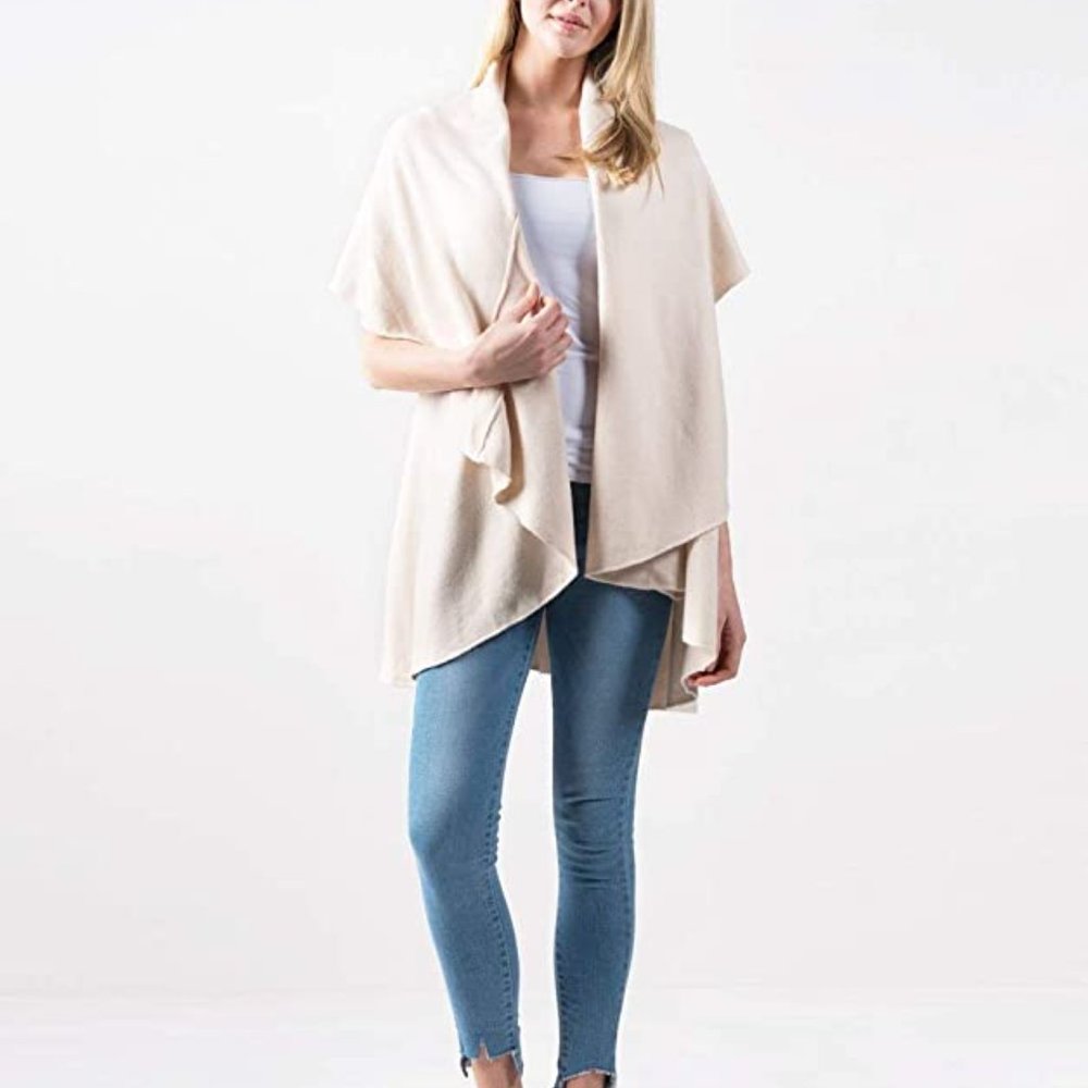 Look By M - Women's Versatile Shawl Vest - One Size